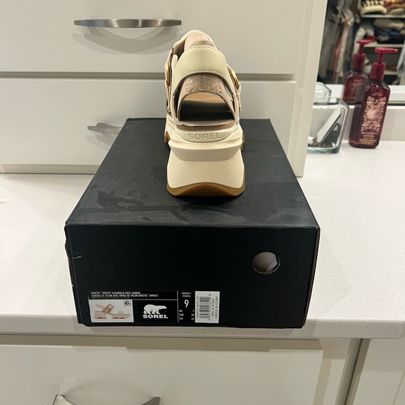 Sorel Cream and Tan Chunky Platform Sandal - Picture 2 of 3